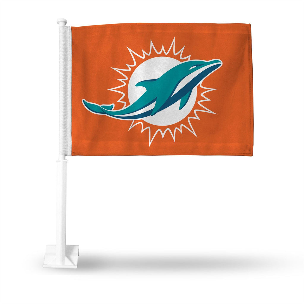 Rico NFL Miami Dolphins Logo Car Flag Orange 15" x 11"