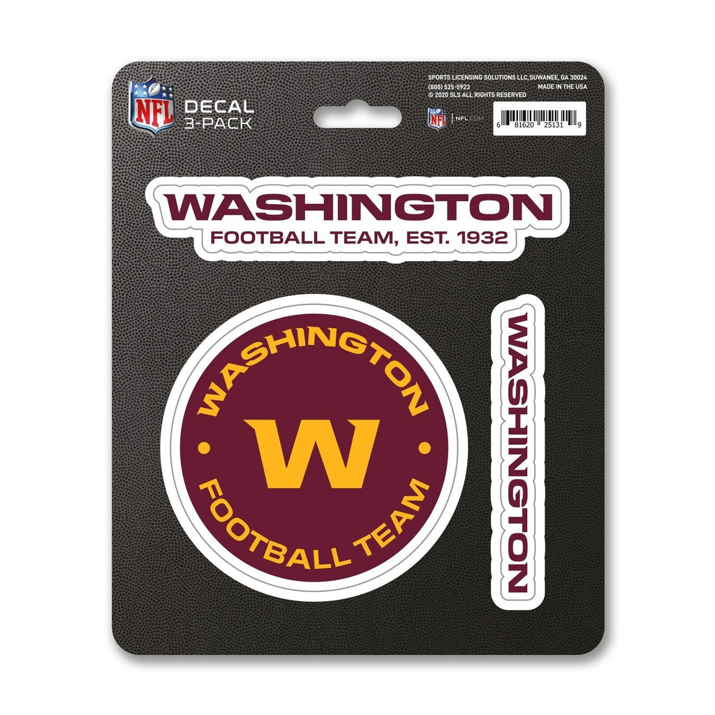 Fanmats NFL Washington Redskins Team Decal - Pack of 3