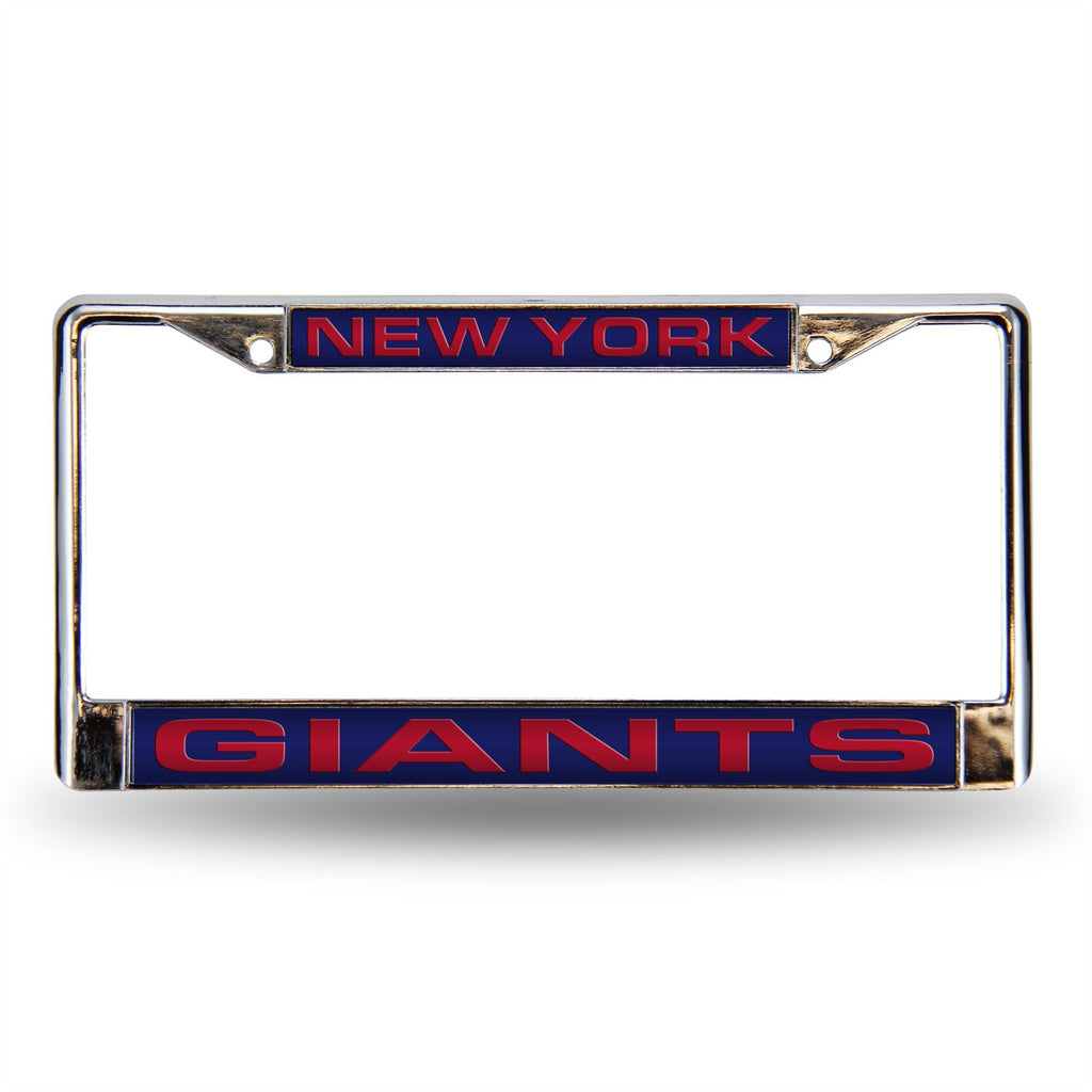 Rico NFL New York Giants Auto Tag Laser Chrome Frame FCL
