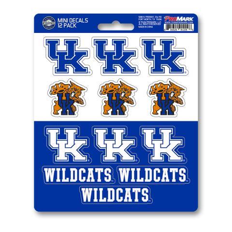 Fanmats NCAA Kentucky Wildcats Mini Decals 12-Pack