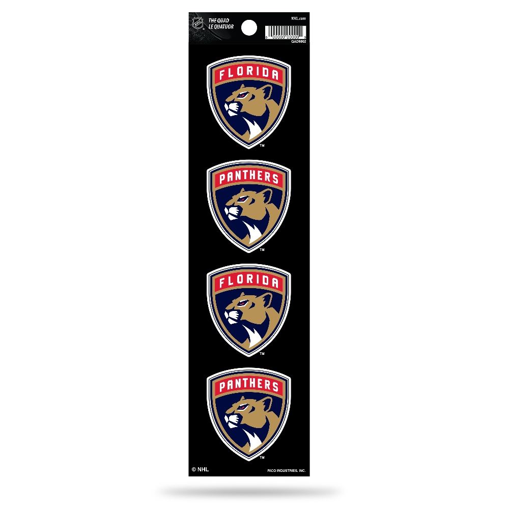 Rico NHL Florida Panthers The Quad 4 Pack Auto Decal Car Sticker Set QAD