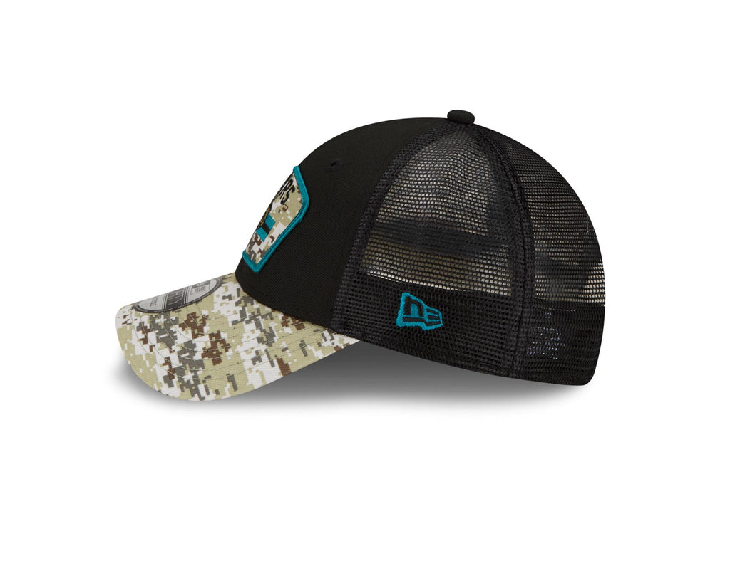 New Era NFL Men's Jacksonville Jaguars 2021 Salute To Service 9Forty Snapback Adjustable Hat Black/Digital Cam