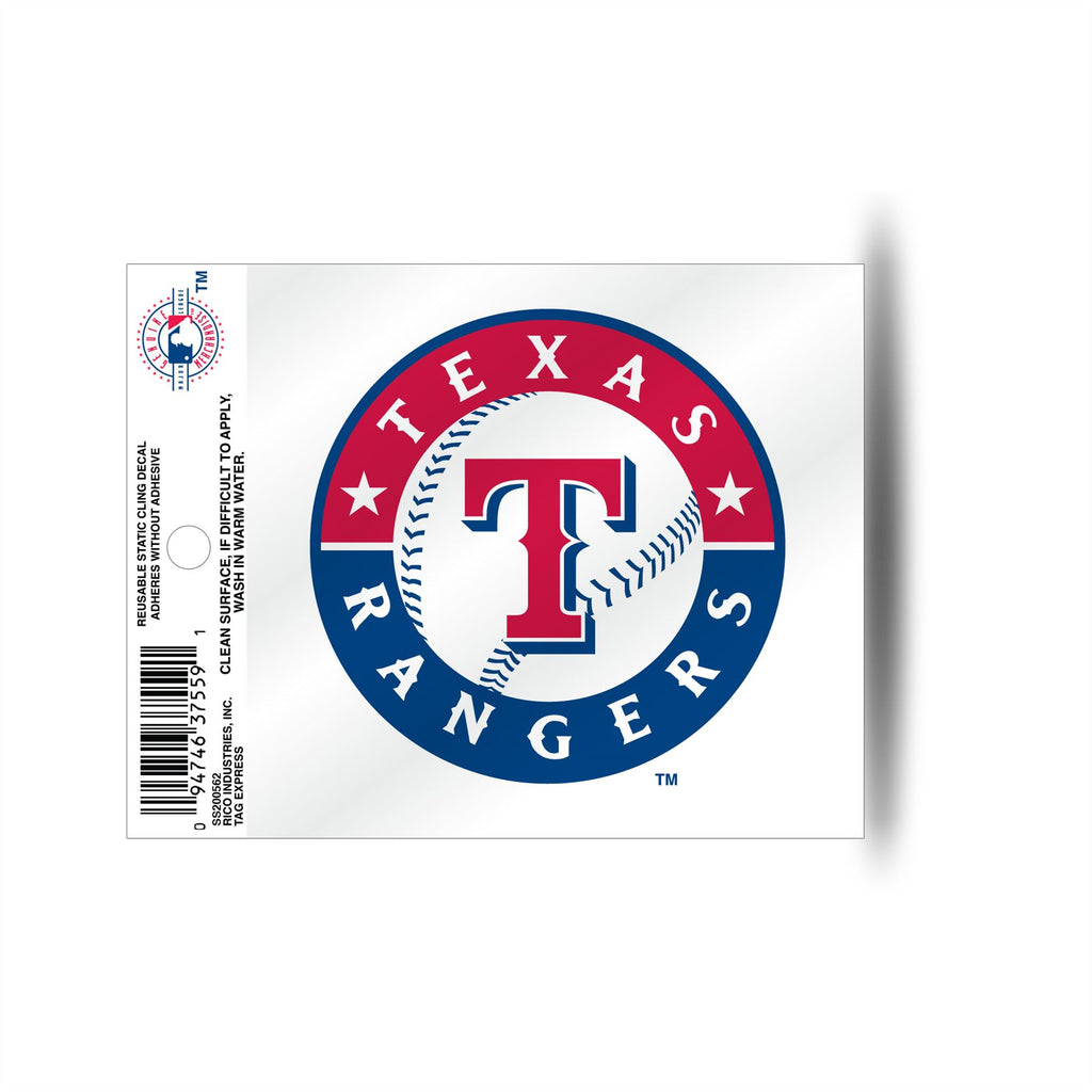 Rico MLB Texas Rangers Logo Static Cling Auto Decal Car Sticker Small SS