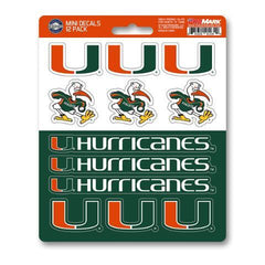 Fanmats NCAA Miami Hurricanes Mini Decals 12-Pack