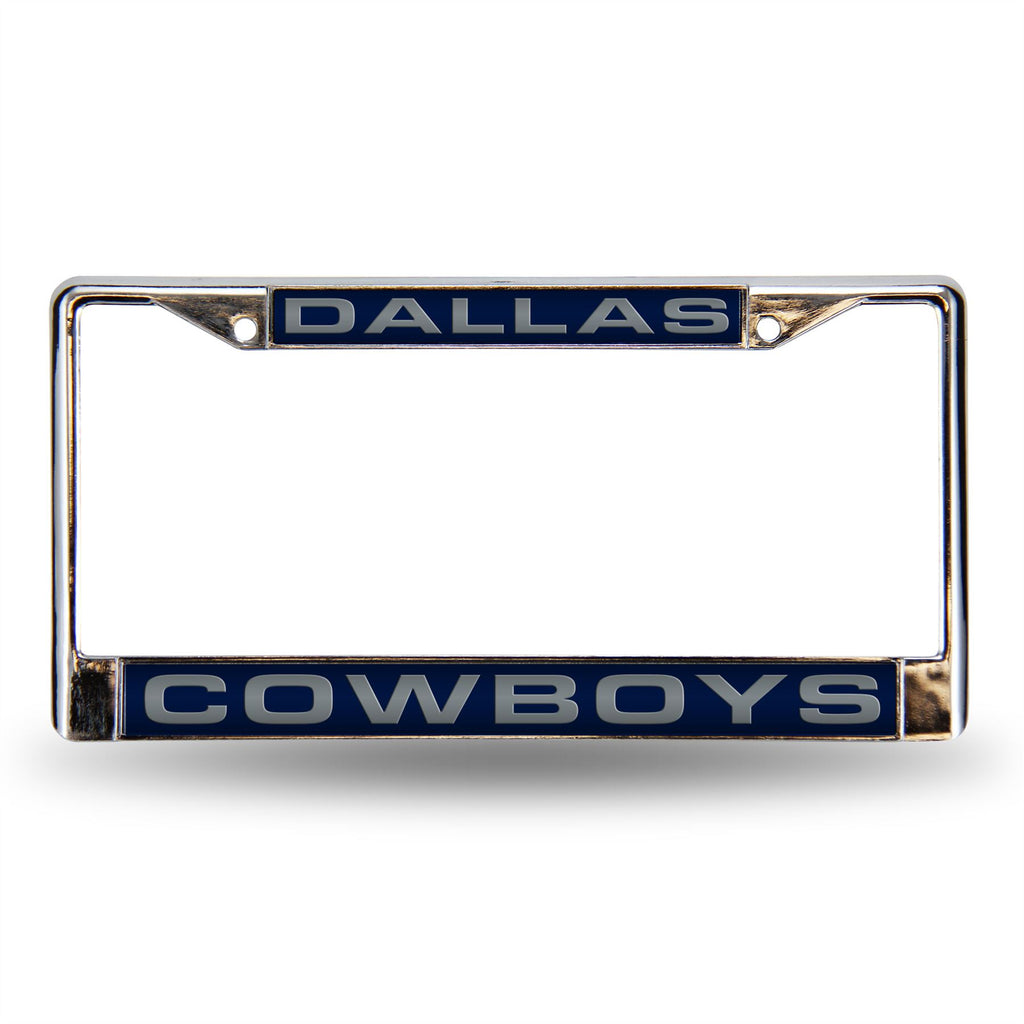 Rico NFL Dallas Cowboys Auto Tag Laser Chrome Frame FCL