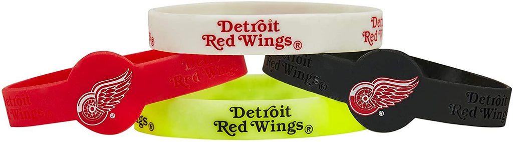 Aminco NHL Detroit Red Wings 4-Pack Silicone Bracelets