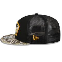 New Era NFL Men's Pittsburgh Steelers 2021 Salute To Service 9FIFTY Snapback Hat Black/Camo One Size