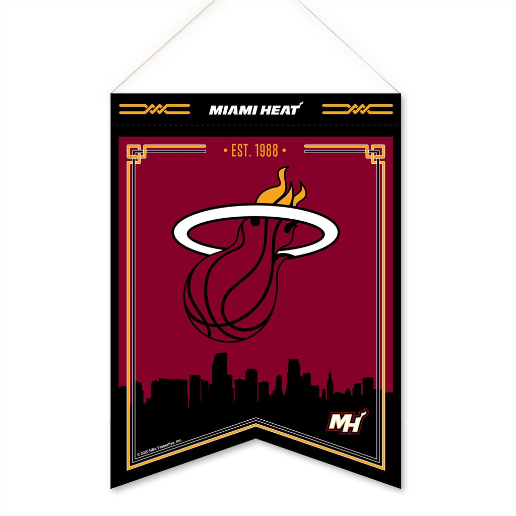 Rico NBA Miami Heat Soft Felt Hanging Scroll Banner 18" X 24"