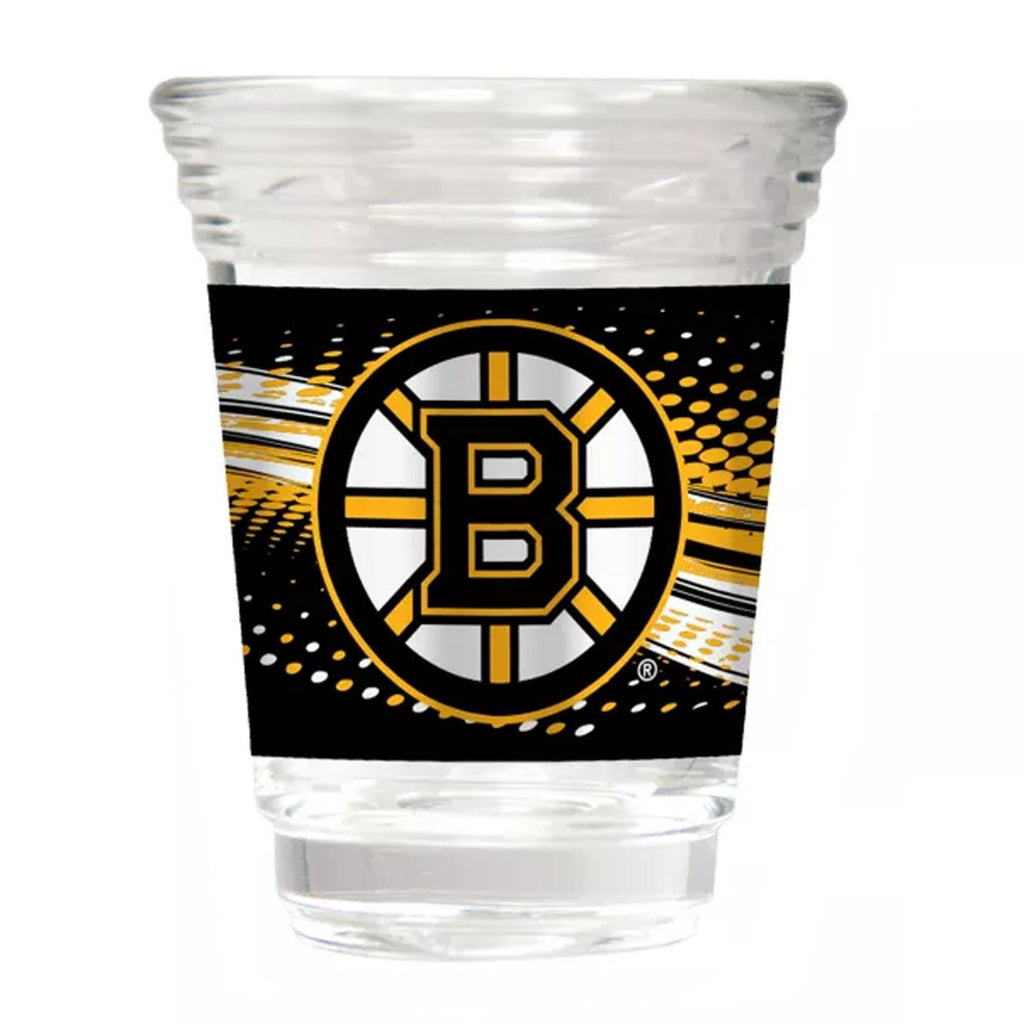 Great American Products NHL Boston Bruins Party Shot Glass w/Metallic Graphics Team 2oz.