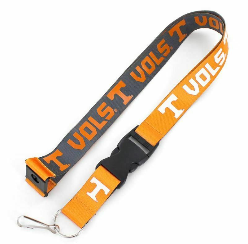Aminco NCAA Tennessee Volunteers Reversible Lanyard Keychain Badge Holder With Safety Clip