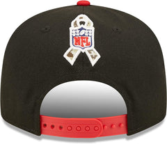 New Era NFL Men's San Francisco 49ers 2022 Salute To Service 9FIFTY Snapback Hat Black/Red OSFA