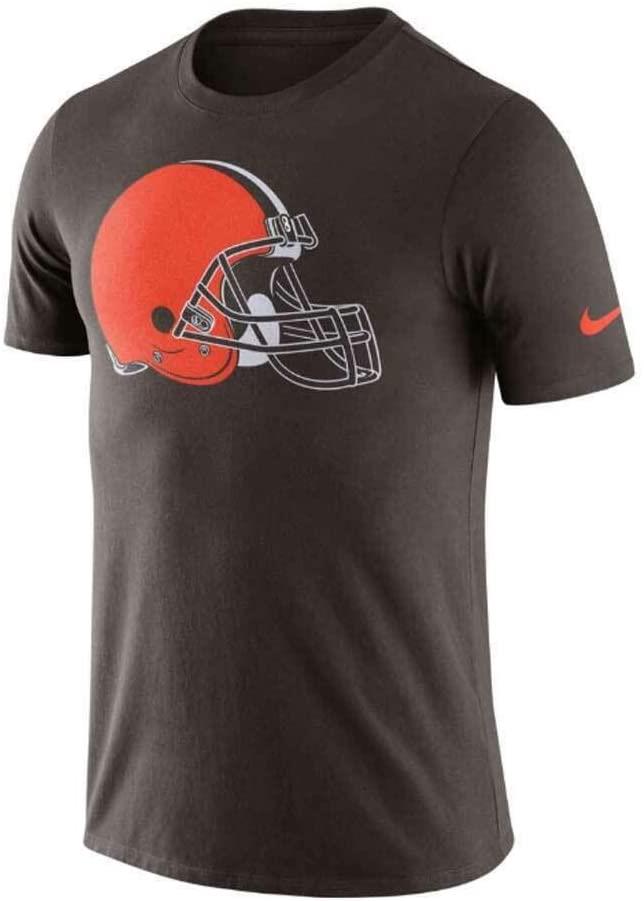 Nike NFL Men's Cleveland Browns Dri-Fit Cotton Essential Logo T-Shirt
