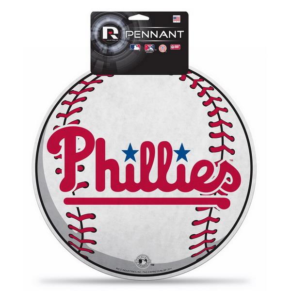 Rico MLB Philadelphia Phillies Die-Cut Baseball Pennant