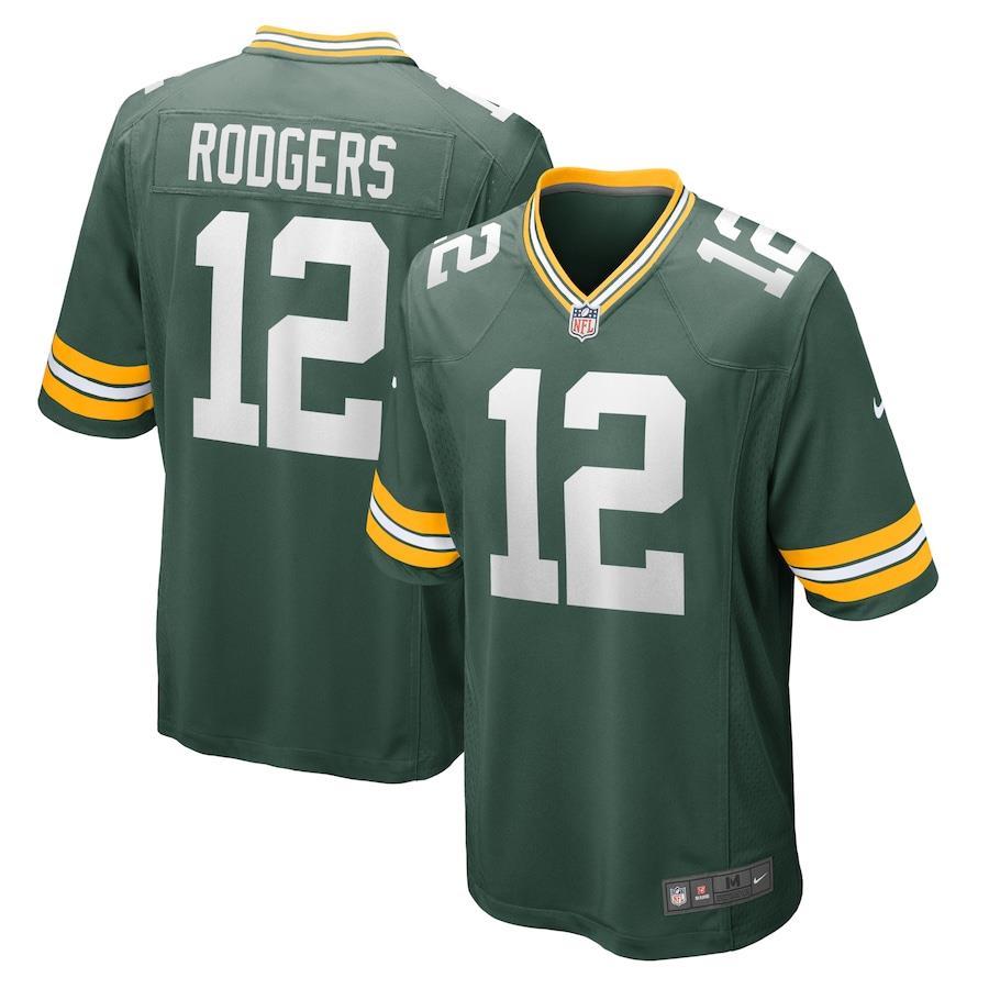 Nike NFL Men's #12 Aaron Rodgers Green Bay Packers Game Player Jersey