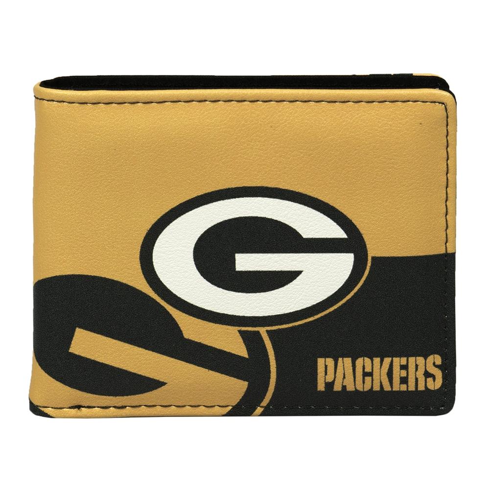 Little Earth NFL Unisex Green Bay Packers Bi-Fold Wallet Green/Yellow One Size