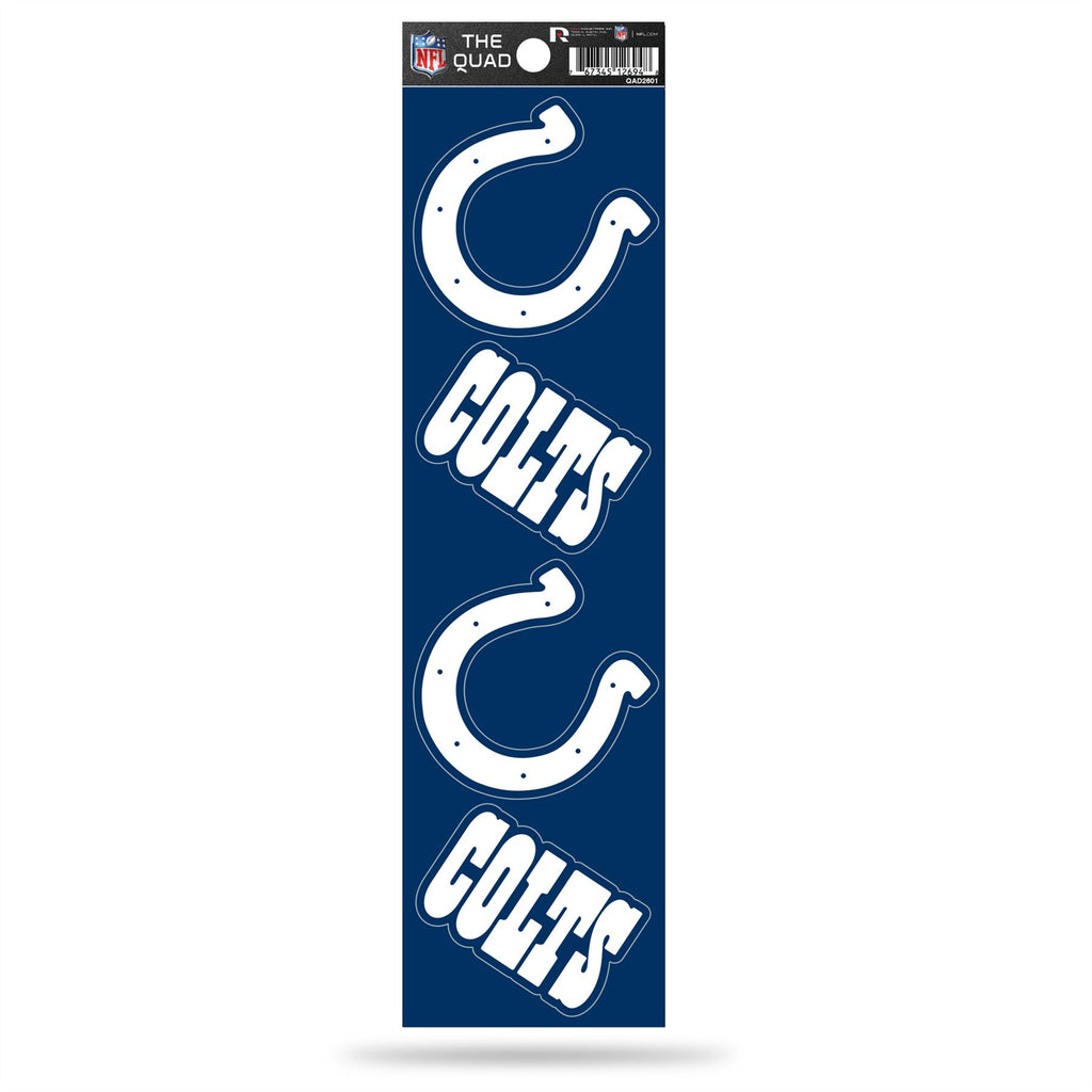 Rico NFL Indianapolis Colts The Quad 4 Pack Auto Decal Car Sticker Set QAD