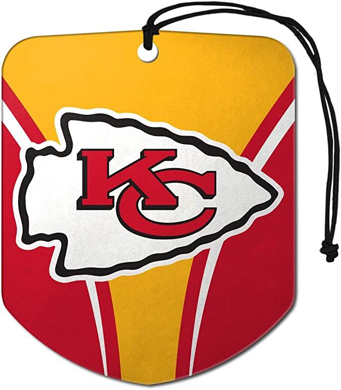 Fanmats NFL Kansas City Chiefs Shield Design Air Freshener 2-Pack