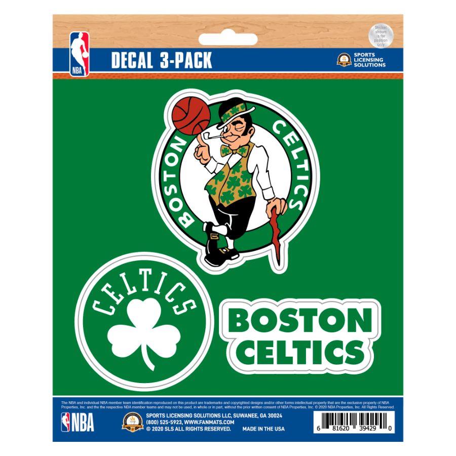 Fanmats NBA Boston Celtics Team Decal - Pack of 3