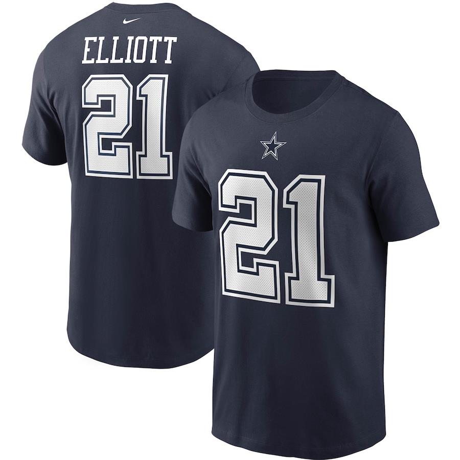 Nike NFL Men's #21 Ezekiel Elliott Dallas Cowboys Name & Number T-Shirt