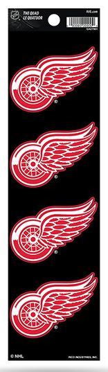 Rico NHL Detroit Red Wings The Quad 4 Pack Auto Decal Car Sticker Set QAD