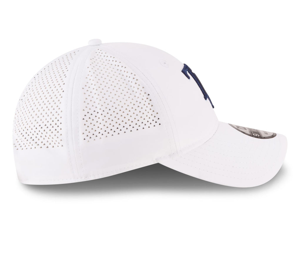 New Era MLB Men's Tamba Bay Rays Perforated Pivot 9TWENTY Adjustable Hat White