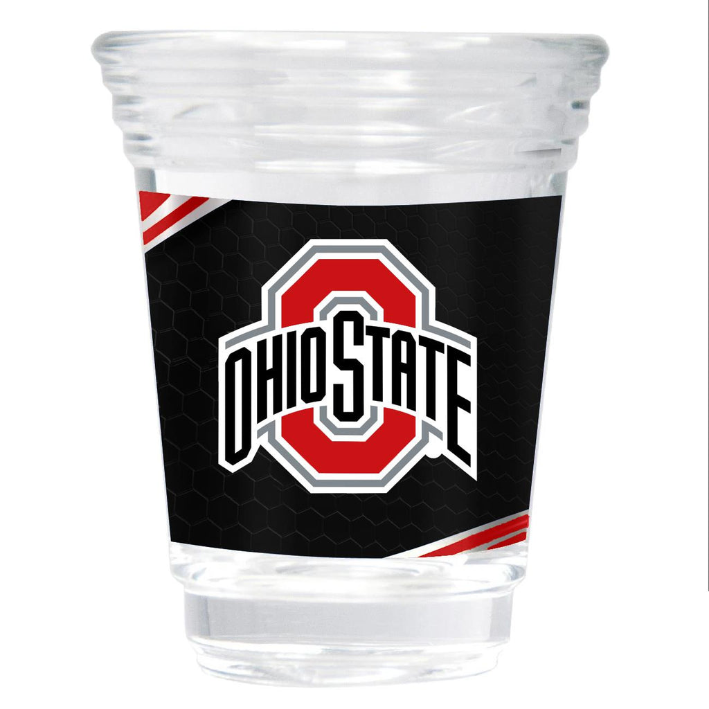 Great American Products NCAA Ohio State Buckeyes Party Shot Glass w/Metallic Graphics Team 2oz.