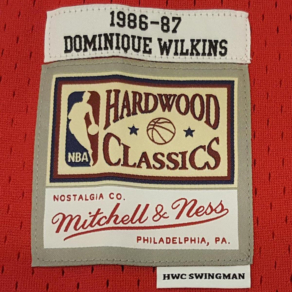 Mitchell & Ness Dominique Wilkins Atlanta Hawks Hardwood Classics Authentic  Throwback Jersey-Red