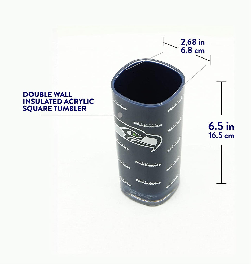Duck House NFL Seattle Seahawks Insulated Square Tumbler Cup 16 oz.