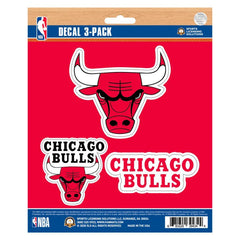 Fanmats NBA Chicago Bulls Team Decal - Pack of 3