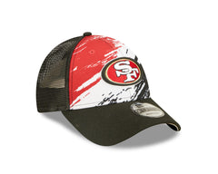 New Era NFL Men's San Francisco 49ers Marble 9FORTY Adjustable Snapback Hat Black OSFM