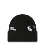 New Era NBA Men's Brooklyn Nets Identity Cuffed Knit Beanie Black OSFM