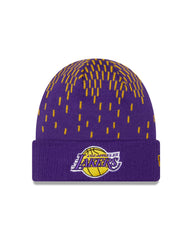 New Era NBA Men's Los Angeles Lakers Freeze Cuffed Knit Beanie Purple OSFM