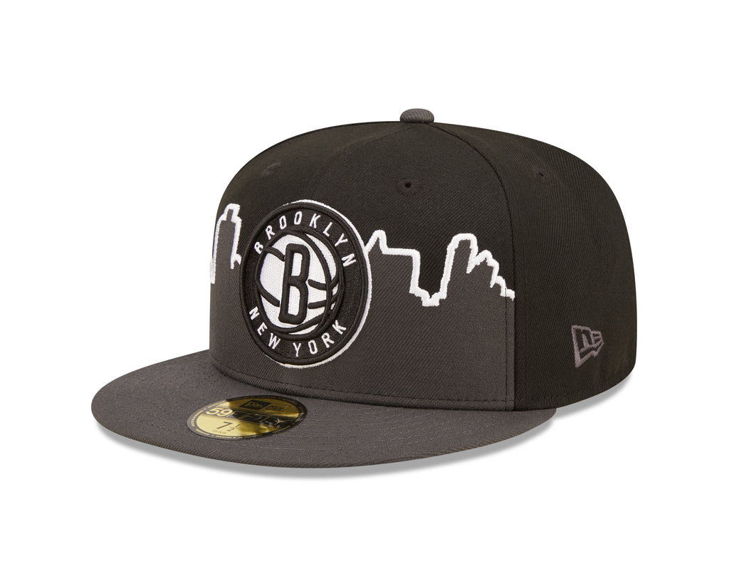 Brooklyn Nets New Era Large Logo 39THIRTY Flex Hat - White/Black