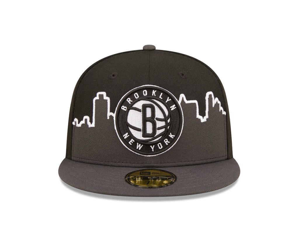 Men's New Era Charcoal/Black Brooklyn Nets 2022 Tip-Off 39THIRTY Flex Hat