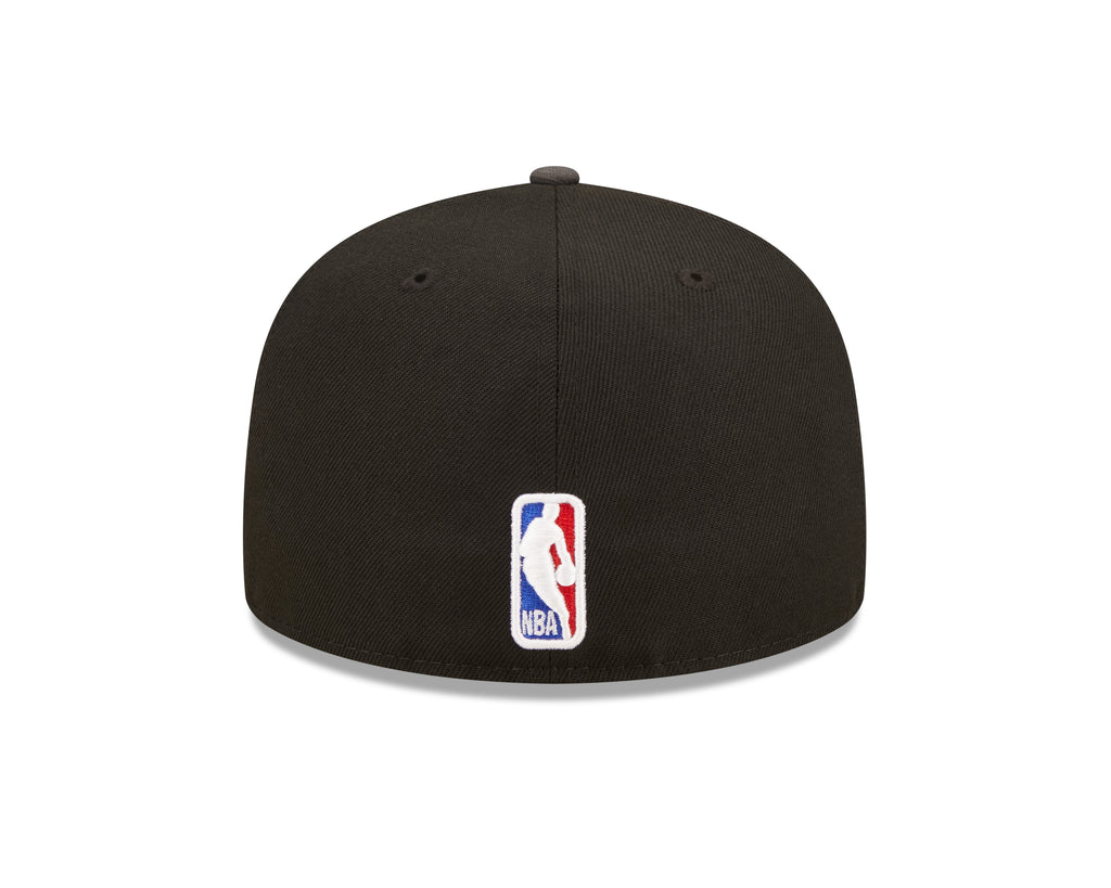 Men's New Era Gray Brooklyn Nets Team Logoman 59FIFTY Fitted Hat