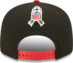 New Era NFL Men's Tampa Bay Buccaneers 2022 Salute To Service 9FIFTY Snapback Hat Black/Red OSFA