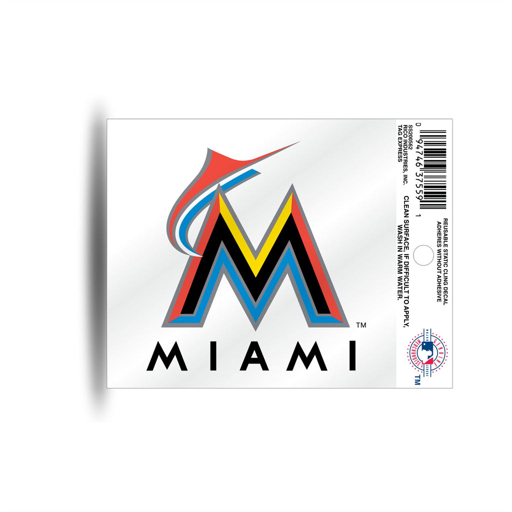 Rico MLB Miami Marlins Logo Static Cling Auto Decal Car Sticker Small SS