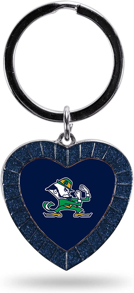Rico NCAA Notre Dame Fighting Irish Rhinestone Heart Colored Keychain