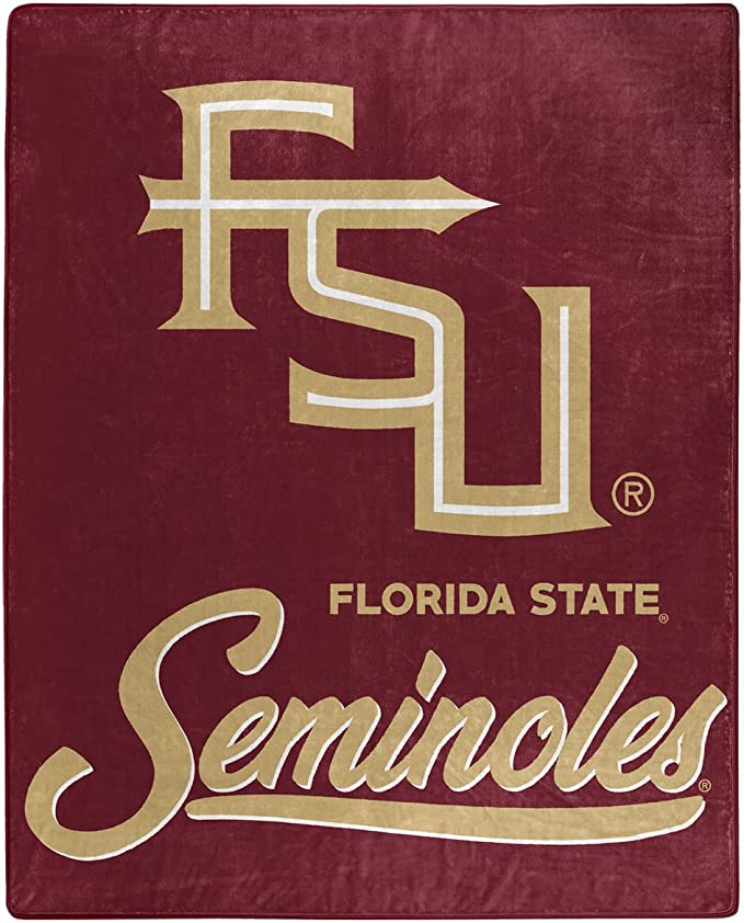 The Northwest Company NCAA Florida State Seminoles Royal Plush Raschel Throw Blanket
