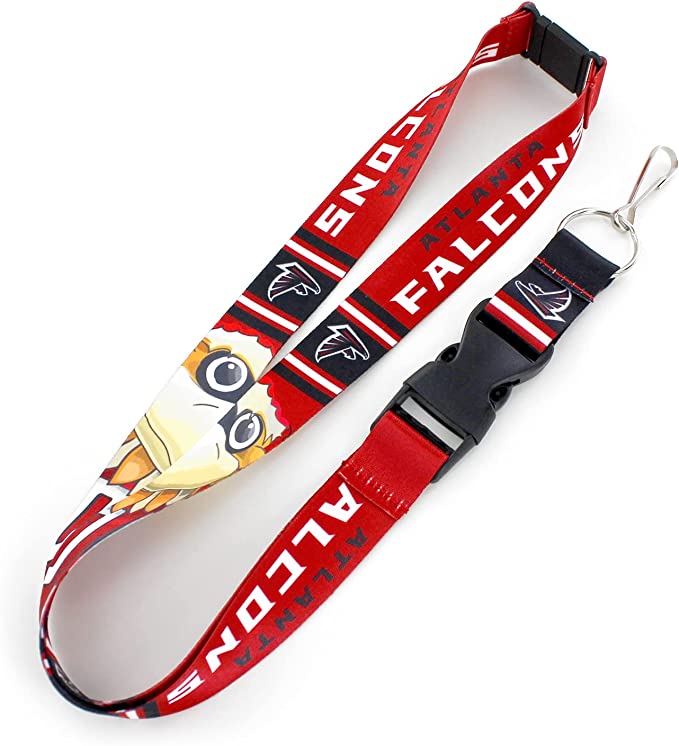 Aminco NFL Atlanta Falcons Mascot Lanyard Keychain Badge Holder