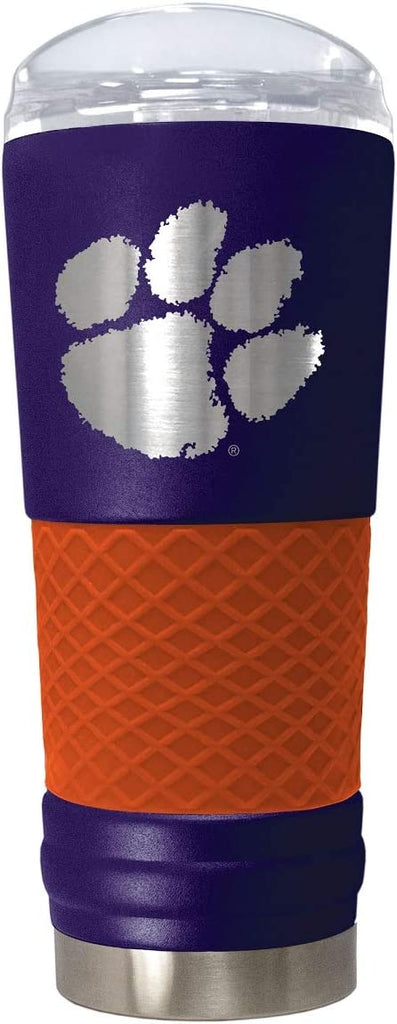 Great American Products NCAA Clemson Tigers Powder Coated Draft Tumbler 24oz Purple