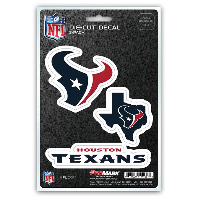 Promark NFL Houston Texans Team Decal - Pack of 3