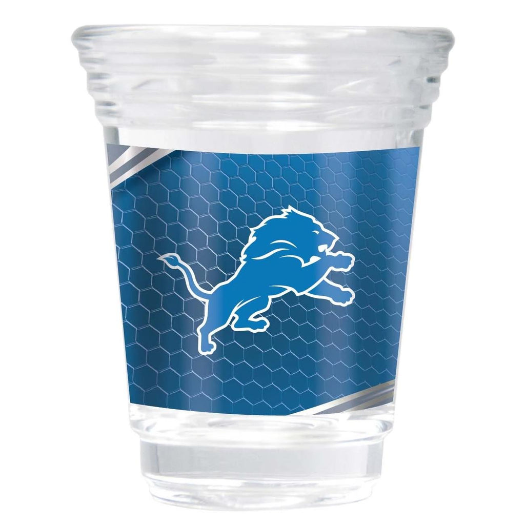 Great American Products NFL Detroit Lions Party Shot Glass w/Metallic Graphics Team 2oz.