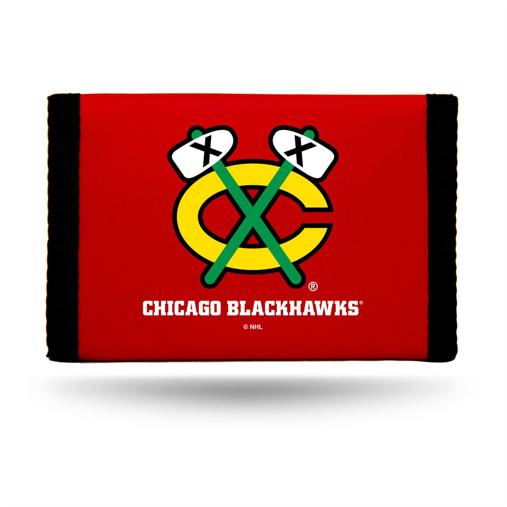 Rico NHL Chicago Blackhawks Alternate Logo Nylon Trifold Wallet Red