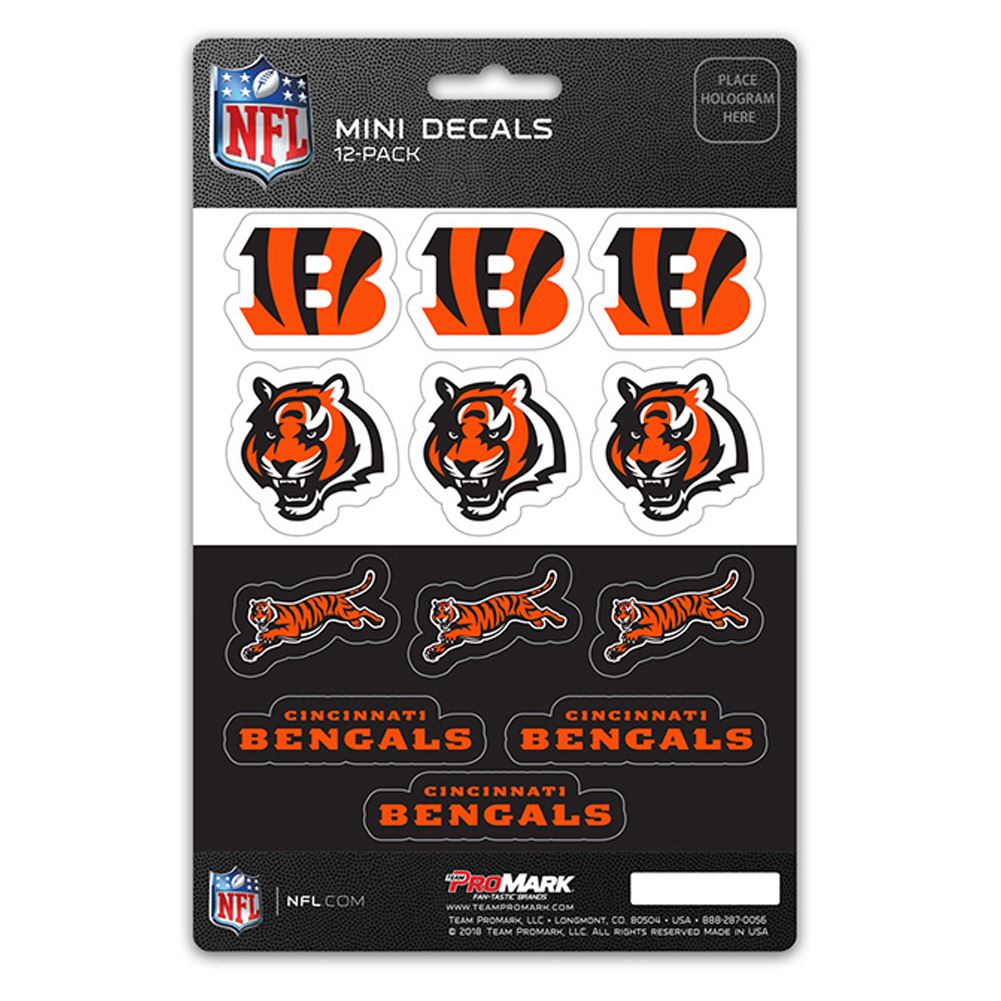 Fanmats NFL Cincinnati Bengals Mini Decals 12-Pack