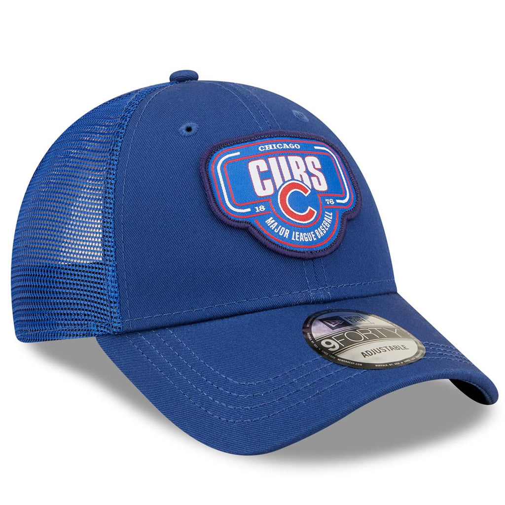 New Era MLB Men's Chicago Cubs Logo Patch 9FORTY Adjustable Snapback Hat Blue OSFM
