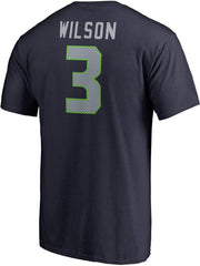 Fanatics Branded NFL Men's #3 Russell Wilson Seattle Seahawks Player Authentic Stack Name & Number T-Shirt