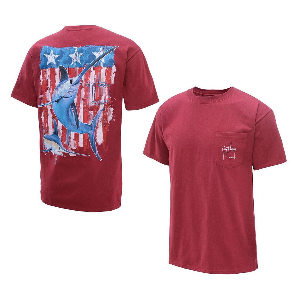 Guy Harvey Men's Swordfish Flag T-Shirt