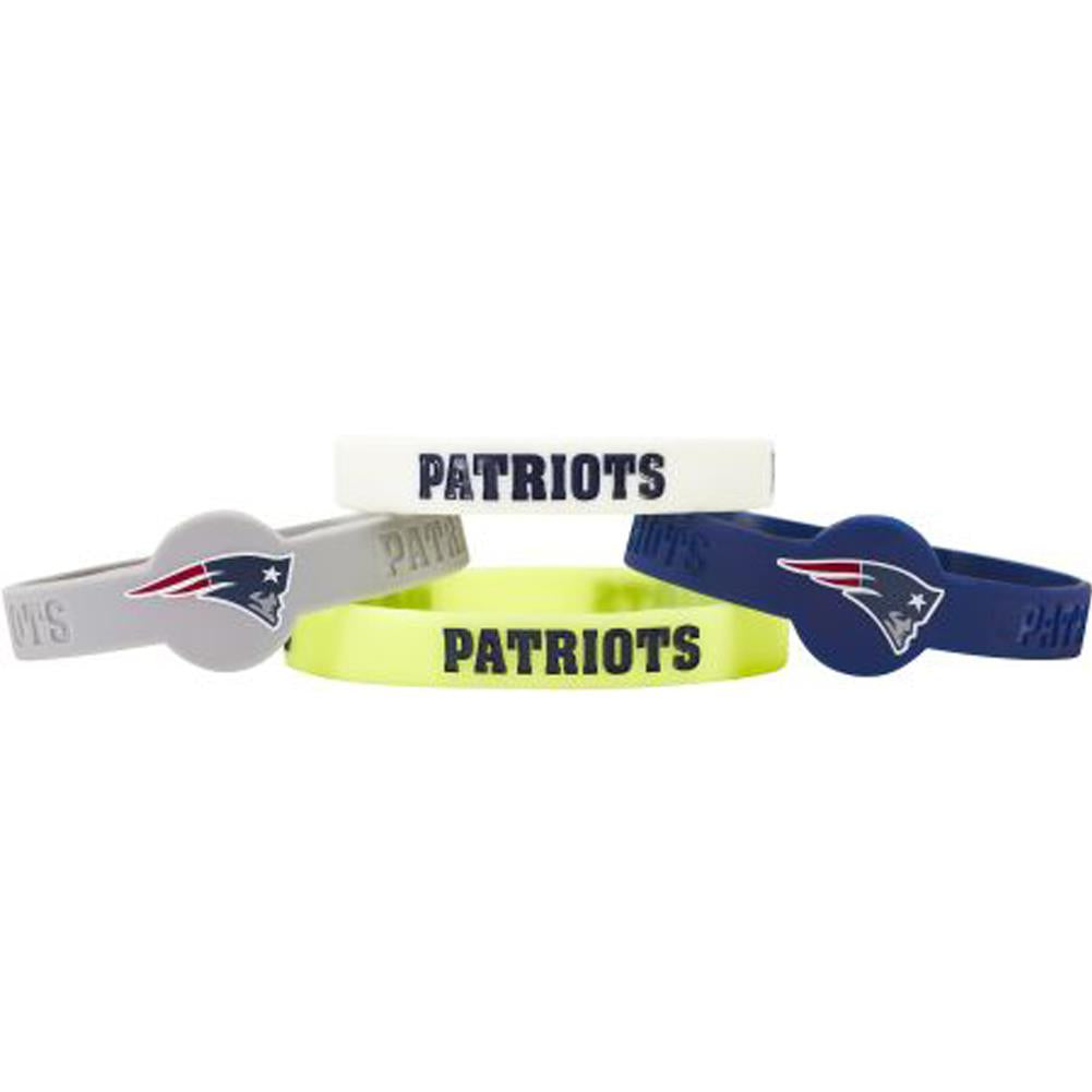 Aminco NFL New England Patriots 4-Pack Silicone Bracelets