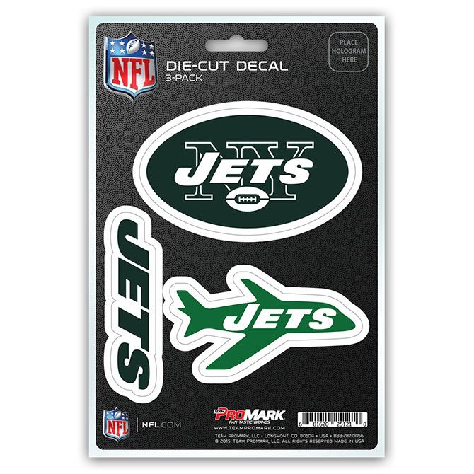 Promark NFL New York Jets Team Decal - Pack of 3